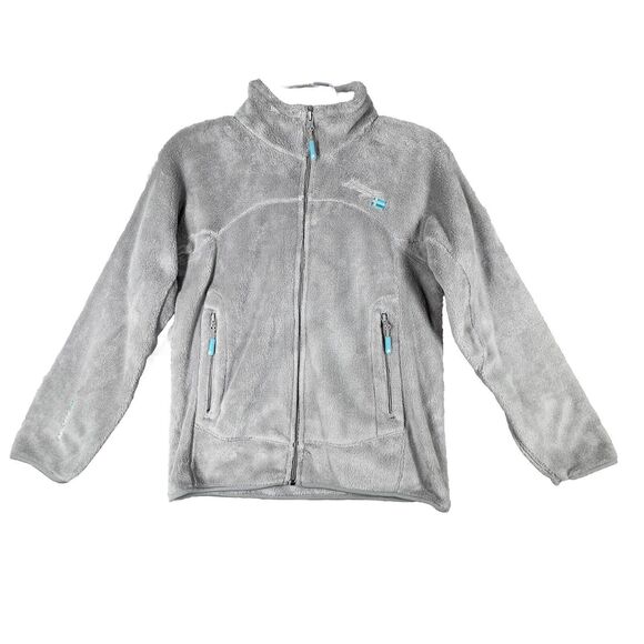 Geographical Norway Jacket Womens Large Gray High‎ Pile Fleece Full Zip Outdoor - Picture 1 of 14